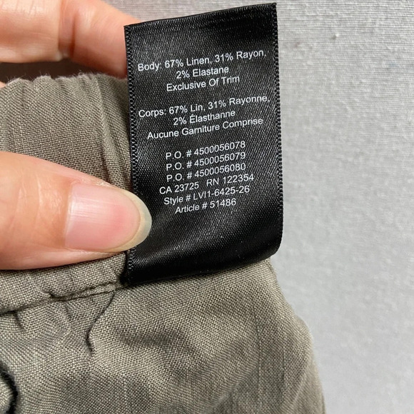 Babaton Aritzia Day  Linen Cropped drawstring trouser pants Sz XXS - Picture 7 of 11